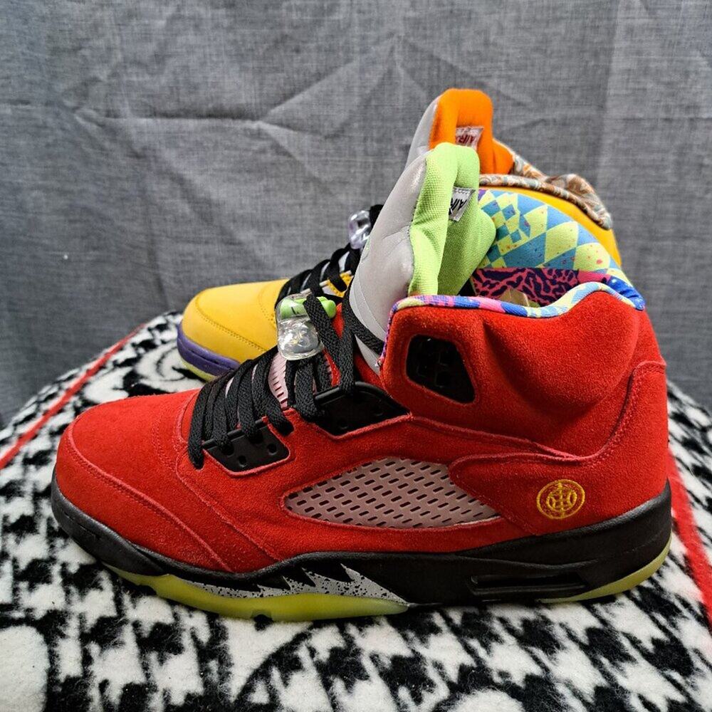 %Size 12 Nike Air Jordan 5 Retro What The Sneakers Men CZ5725-700 / AJ23